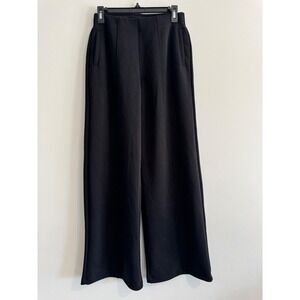 A New Day Pintuck Wide Leg Trousers pants Women XS Black quiet luxury capsule